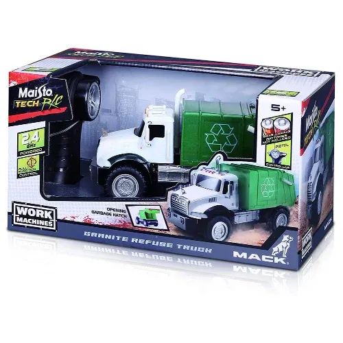 משאית מיחזור מאק על שלט - MAISTO GRANITE REFUSE TRUCK