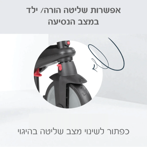 תלת אופן מתקפל STR 3 שחור SMARTRIKE