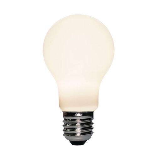 לד A65 זכוכית חלבית, עמעום להט 8W 630Lm E27 CRi>95 2700-1800K יורולוקס 
