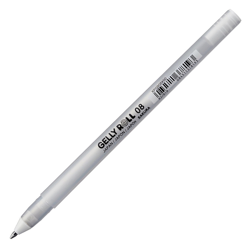 עט רולר לבן 0.8 SAKURA GELLY ROLL 