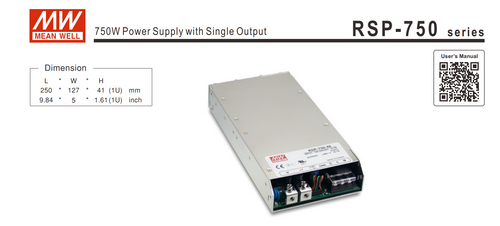 ספק כח שנאי 24V/750W RSP MEANWELL