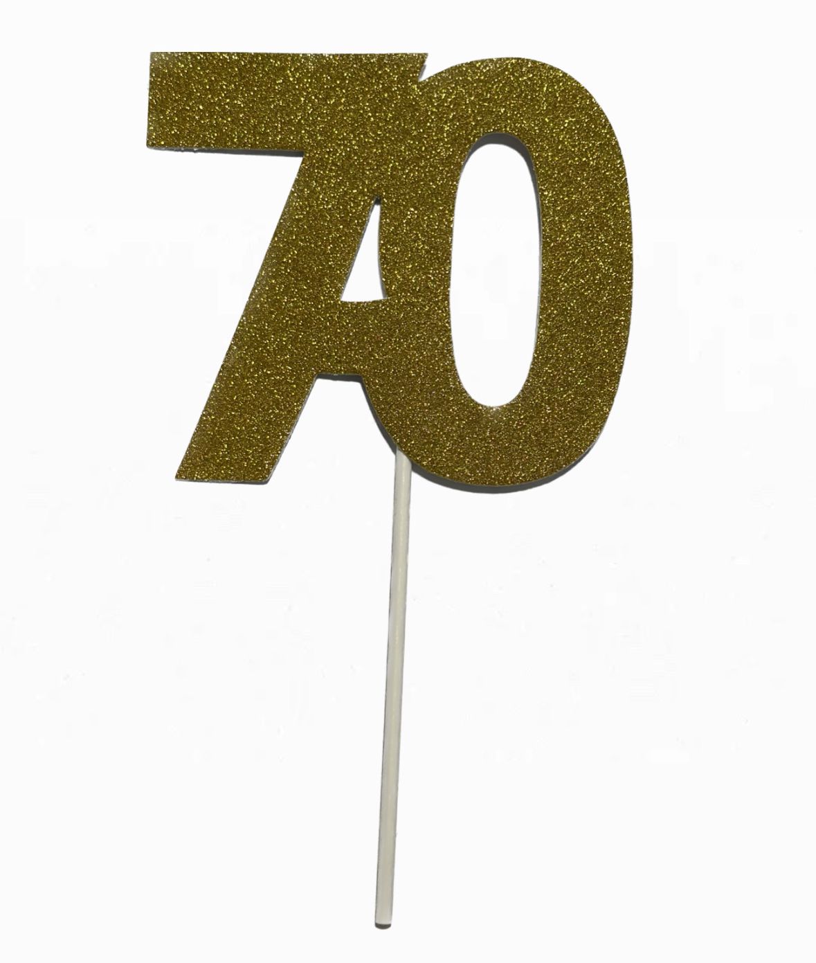 טופר נייר מספרים גדול גליטר זהב 70