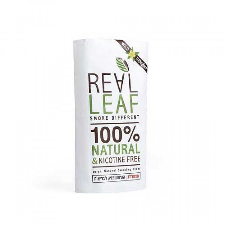 תחליף טבק ללא ניקוטין ריליף דמיאנה- REAL LEAF