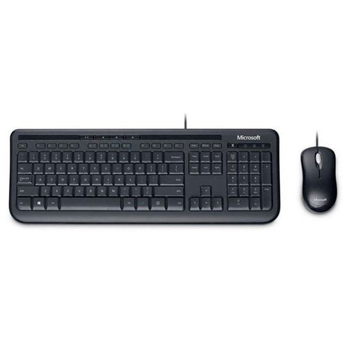 סט מקלדת ועכבר חוטי Microsoft 3J2-00040 Wired Desktop 600 for Business English/Hebrew/Russian