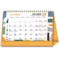לוח שנה שולחני קשיח מלבן  21X15 ס"מ 2023/24