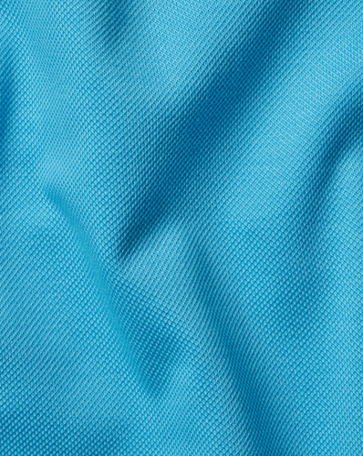 חולצת פולו  - Pique Polo - Turquoise blue solid