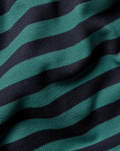 חולצת פולו  - Pique Polo - Spearmint and navy stripe