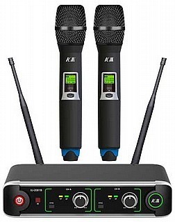 זוג מיקרופונים אלחוטיים UHF