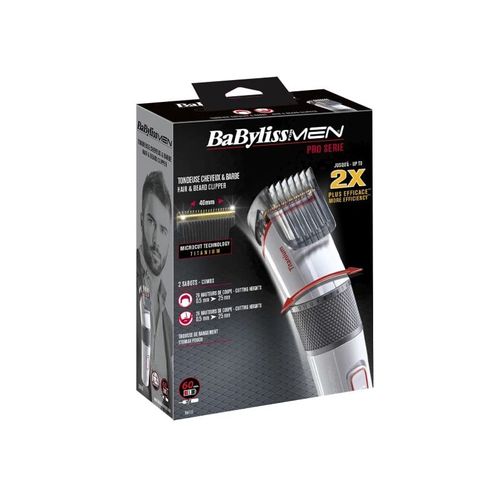 מכונת תספורת + קוצץ זקן טיטניום בייביליס BaByliss דגם E971