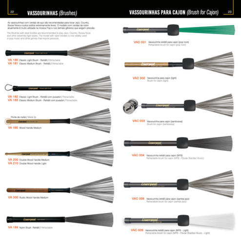 מברשות לקחון VAC 002 - Broom for Cajon - Light (Steel) מבית LIVERPOOL