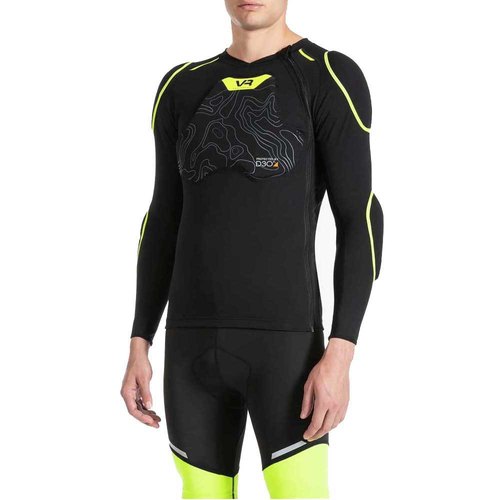 מגן גוף ארוך  שחור/ צהוב - VR EQUIPMENT MTB BODY GUARD D3O