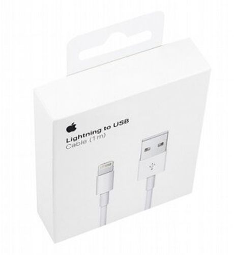כבל USB הטענה מקורי אפל לאייפון - 1 מטר - אחריות יבואן רשמי