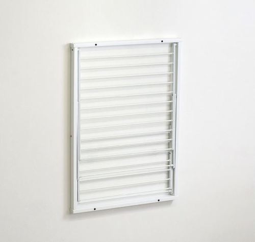מתלה ייבוש כביסה לקיר כפול לבן KEVIN wall drying rack