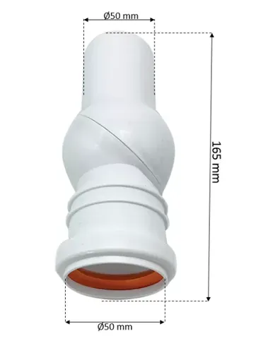 זווית פרק 360° מעלות קוטר 50 מ”מ (לבן)
