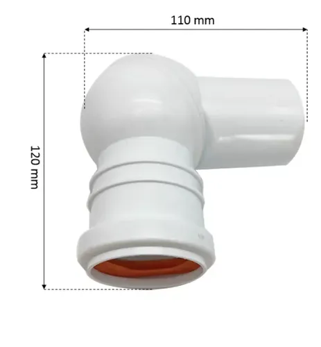 זווית פרק 360° מעלות קוטר 50 מ”מ (לבן)