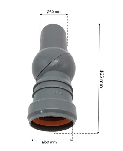 זווית פרק 360° מעלות קוטר 50 מ”מ (אפור)