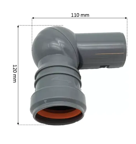 זווית פרק 360° מעלות קוטר 50 מ”מ (אפור)