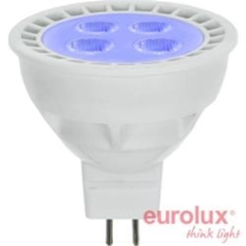 דיקרויקה 4 וואט כחול חיבור GU5.3 12V יורולוקס 
