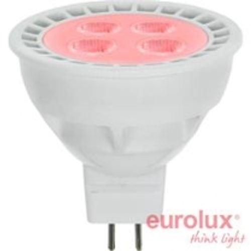 דיקרויקה 4 לדים 1 וואט אדום חיבור GU5.3 12V יורולוקס 
