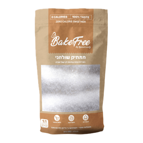 BakeFree ממתיק שולחני 650 גרם - תוקף המוצר 21/06/26