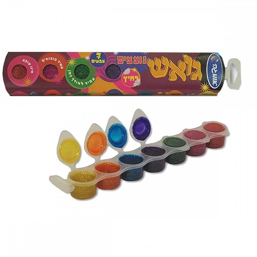 סט צבעי גואש אומגה נצנצים 7 גוונים