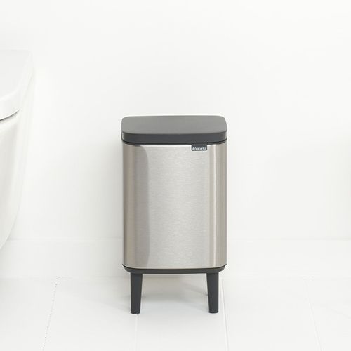 פח אשפה לשירותים 7 ליטר BO - ניקל מט Brabantia