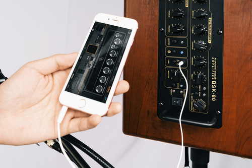 מגבר לגיטרה אקוסטית נטען נייד 80 וואט JOYO BSK-80 Bluetooth