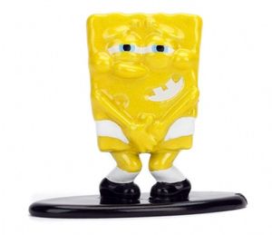 דמות מתכת ניקלודיאון 4 ס"מ עם בסיס יציב לילדים או לאספנים - בוב ספוג בתחתונים 