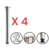 סט 4 רגליים לשולחן / דלפק, 71 ס"מ, קוטר 60 מ"מ, מתכווננת - ניקל מבריק