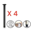 סט 4 רגליים לשולחן / דלפק, 71 ס"מ, קוטר 60 מ"מ, מתכווננת - שחור מט