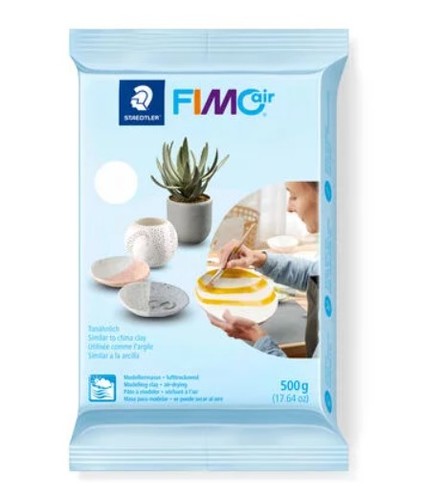 חימר סיננטי לבן FIMO AIR מבית STAEDTLER (גרמניה), 500 גר'