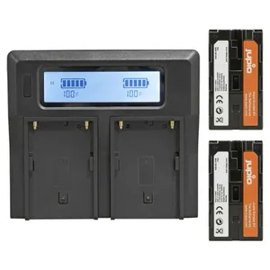 סט 2 סוללות NP-F970 6000mah ומטען כפול Jupio