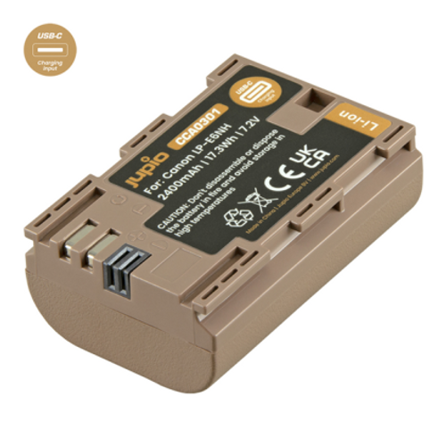 סוללה Jupio LP-E6NH *ULTRA* (USB-C input) 2400mAh