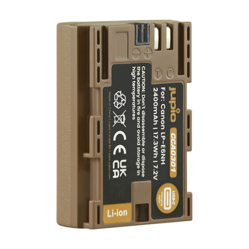 סוללה Jupio LP-E6NH *ULTRA* (USB-C input) 2400mAh