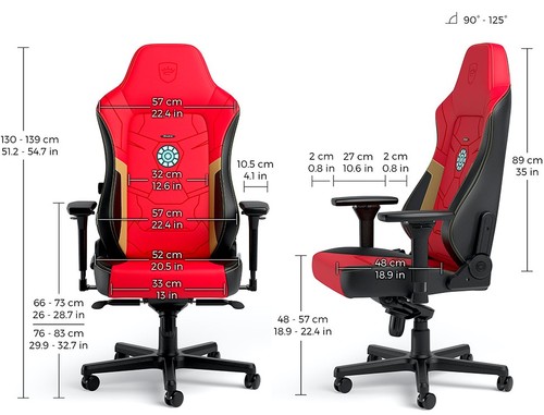 כסא גיימינג Noblechairs HERO Gaming Chair Iron Man Special Edition