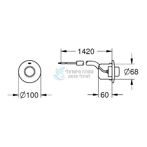 GROHE 37060000 | לחצן / כפתור הדחה  Ø‏10 ס