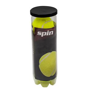 3 כדורי טניס SPIN במיכל פלסטיק רב פעמי