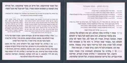 ברכת המזון דגם תפילין משולב