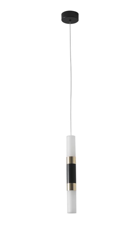 טריפ בודד תלוי שחור + פליז LED