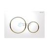 GEBERIT Sigma 20 115.882.KK.1 | לחצן ניאגרה סמויה גבריט סיגמה 20 לבן וטבעות זהב