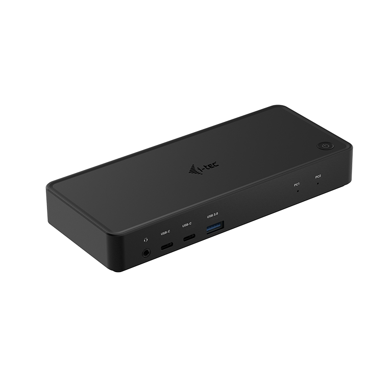 תחנת עגינה KVM USB-C/Thunderbolt עם תצוגה כפולה