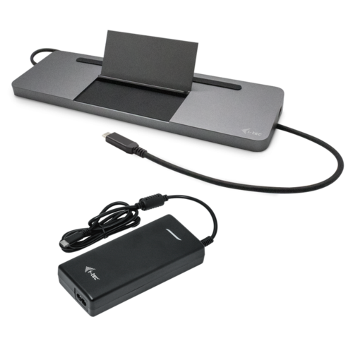 תחנת עגינה ארגונומית USB-C עד שלושה מסכים ומטען אוניברסלי 112W