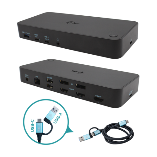 תחנת עגינה בחיבור Thunderbolt/USB-C עם אספקת חשמל 100W