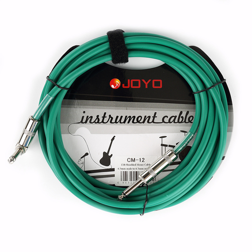 כבל לגיטרה ירוק 4.5 מטר ישר-זווית  JOYO CM-12GR PL-PL