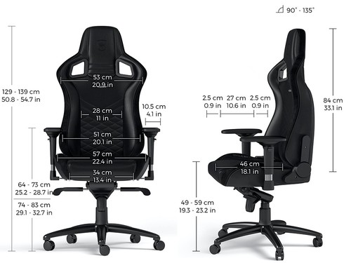 כסא גיימינג Noblechairs EPIC Gaming Chair Black