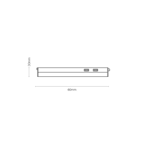 גוף מדף לדים שחור או לבן לבחירה T5 8W 2900K-3600K-5000K באורך 60 ס