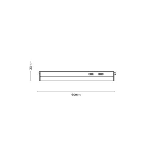 גוף מדף לדים שחור או לבן לבחירה T5 8W 2900K-3600K-5000K באורך 120 ס