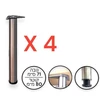 סט 4 רגליים לשולחן / דלפק, 71 ס"מ, קוטר 80 מ"מ, מתכווננת - ניקל מוברש