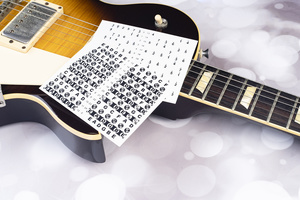 מדבקות סימון לפינגרבורד גיטרה Guitto  GFM-02