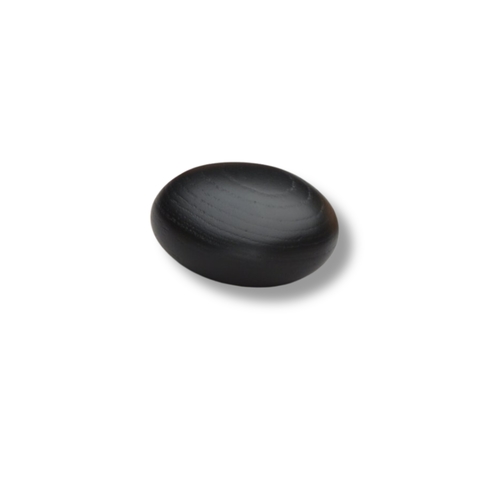 ידית כפתור עץ Pebble Medium אשה שחור 6916 - 76 מ